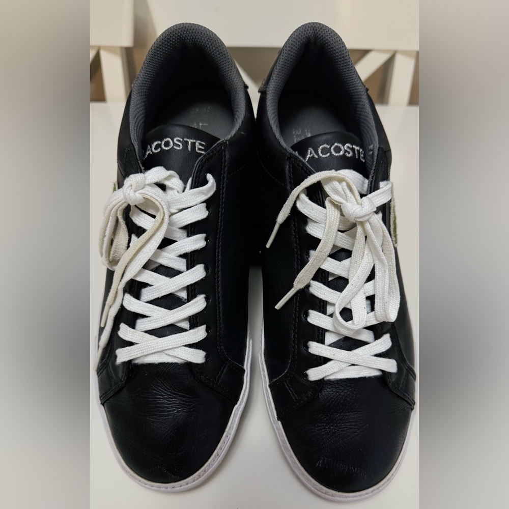 Lacoste Black and White Sneakers Classic Design
